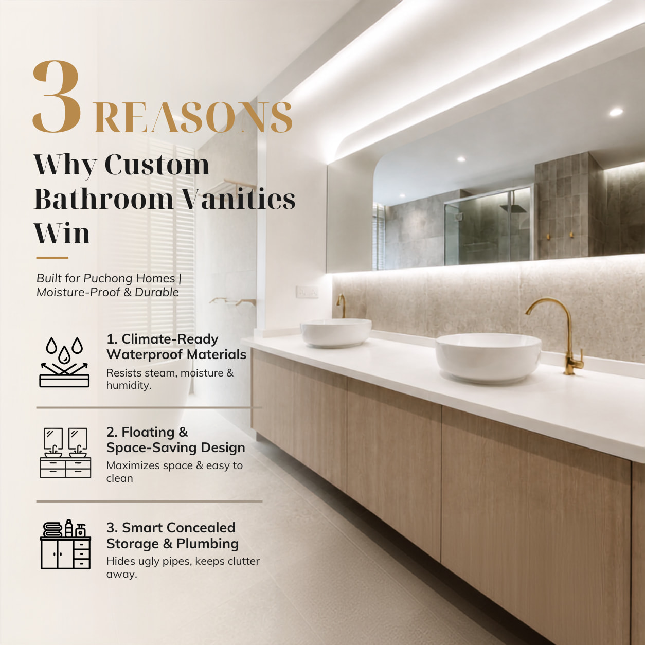 News Why Custom Bathroom Vanities Outperform Standard Cabinets