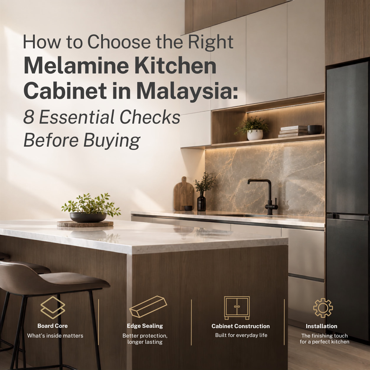 How To Choose Melamine Kitchen Cabinet Melamine Kitchen Cabinet in Malaysia